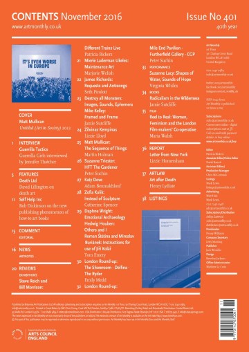 Art Monthly back cover