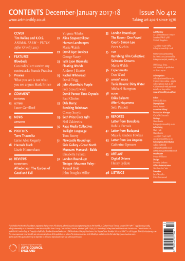 Art Monthly back cover