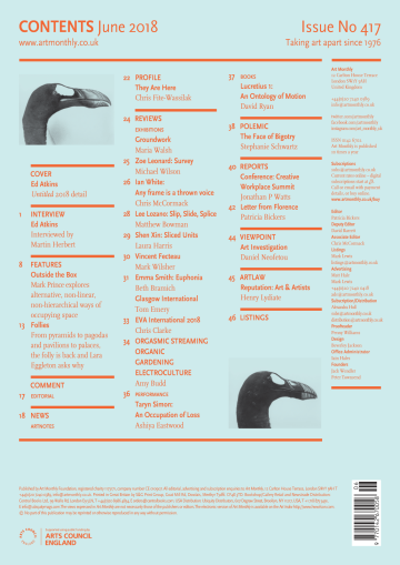 Art Monthly back cover